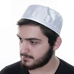 Sombrero de Kufi musulmán Mawleedkhan hecho a mano Taqiya Takke Peci Gorra de oración rígida, gorro islámico musulmán turco