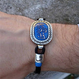 Handmade 925 Sterling Silver Dont Be Sad Allah with Us Written Bracelet, Inspired Bracelet, Islamic Jewelry