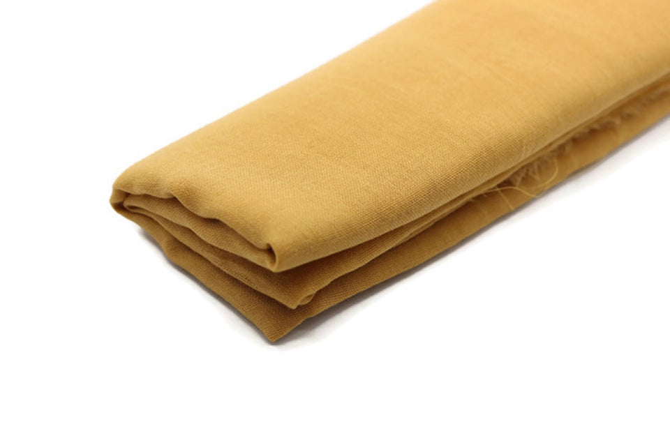 Tessuto da imballaggio in puro cotone giallo senape per Imamah, turbante per berretto Kufi, tessuto da imballaggio per berretto musulmano