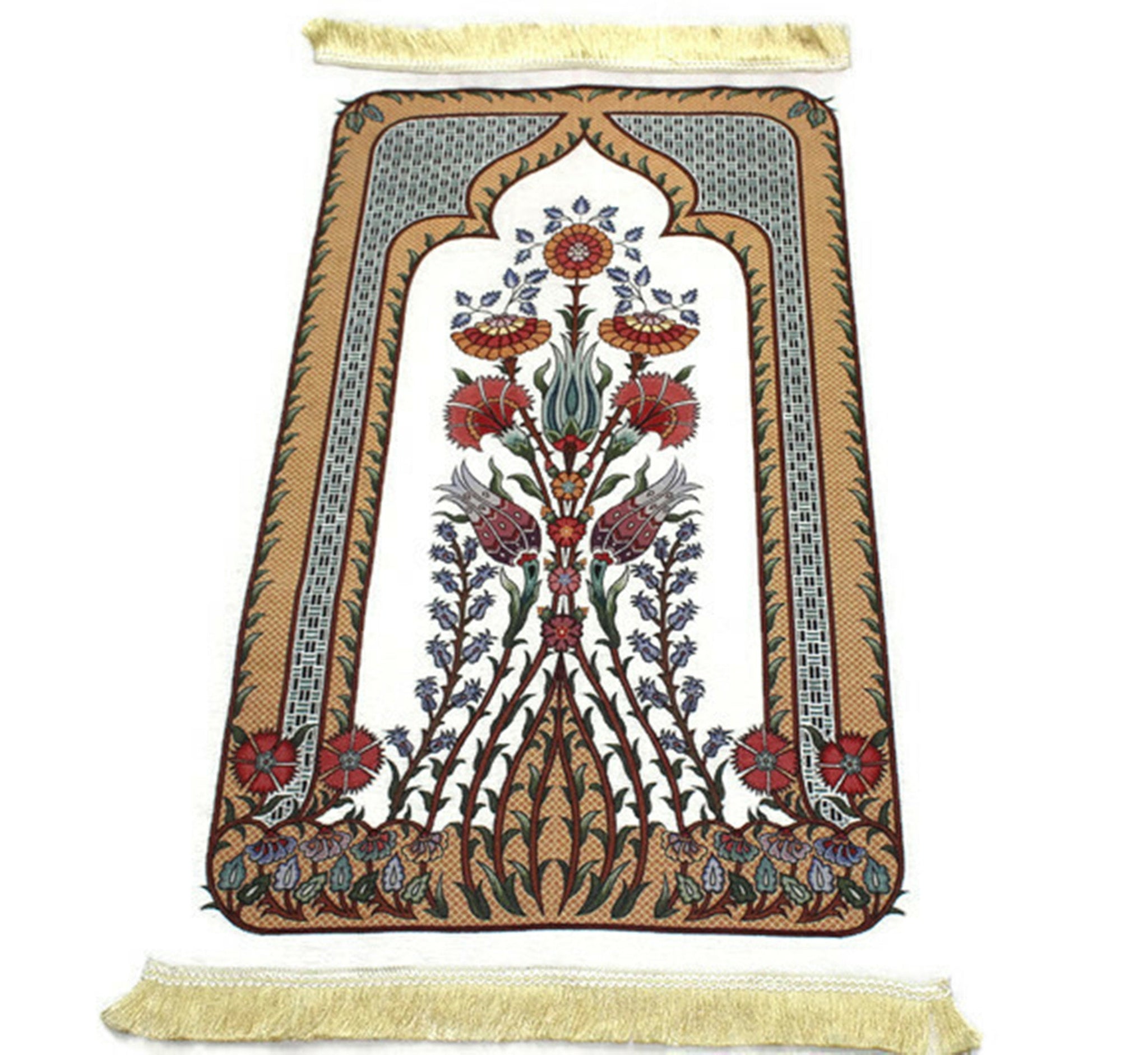 Osmani Flowers Sejadah - Lux Prayer Mat - Prayer Rug - Janamaz - Elegant, High Quality, Luxury - A Unique Islamic Gift