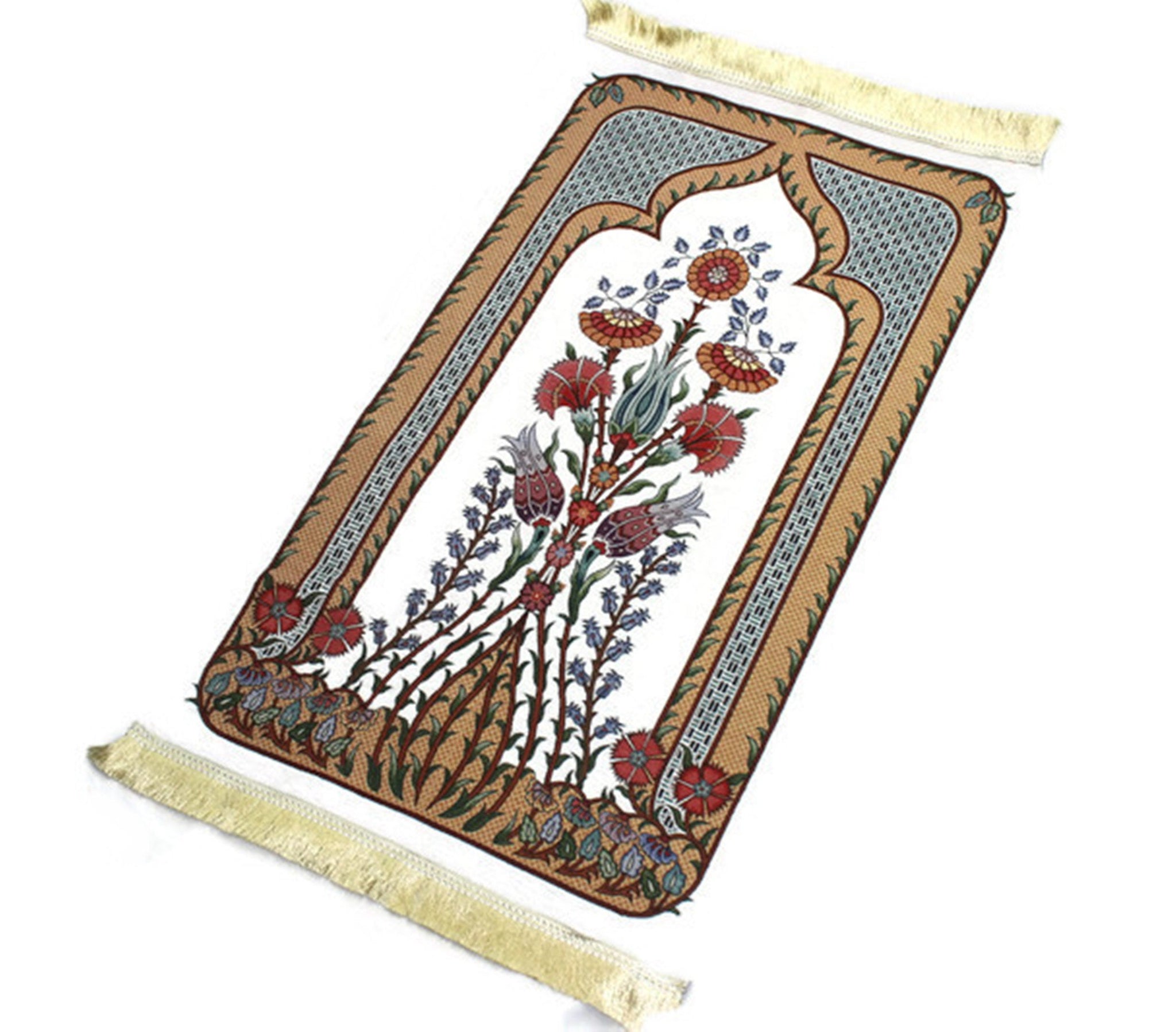 Osmani Flowers Sejadah - Lux Prayer Mat - Prayer Rug - Janamaz - Elegant, High Quality, Luxury - A Unique Islamic Gift