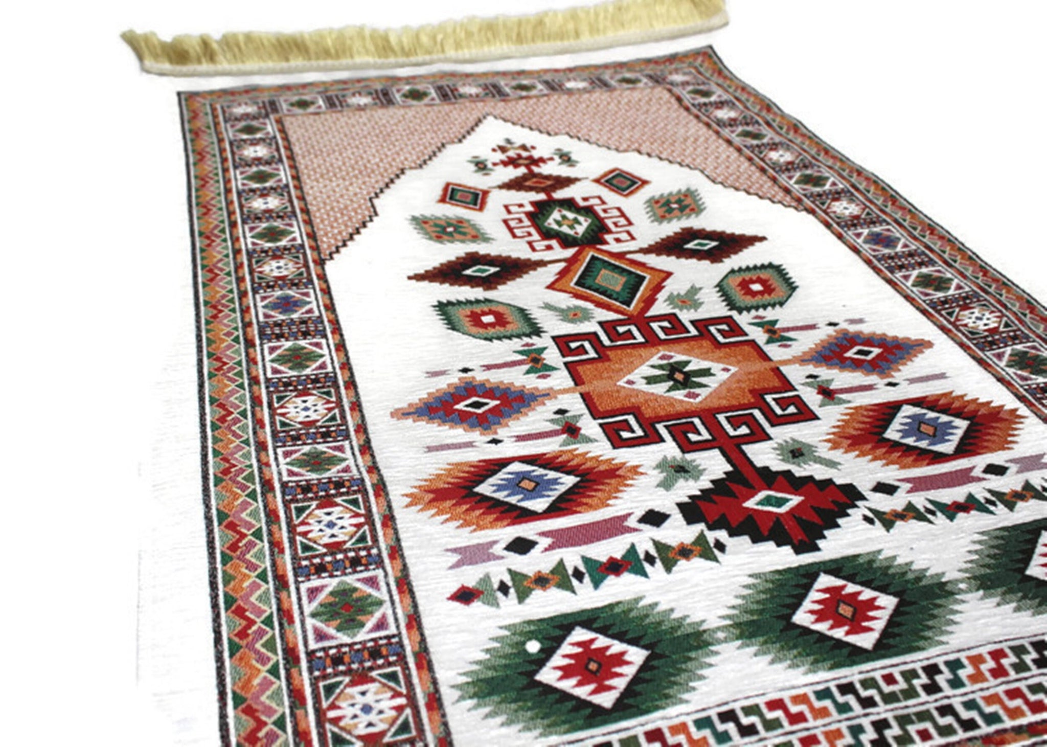 Geometric Flowers Sejadah - Lux Prayer Mat - Prayer Rug - Janamaz - Elegant, High Quality, Luxury - A Unique Islamic Gift