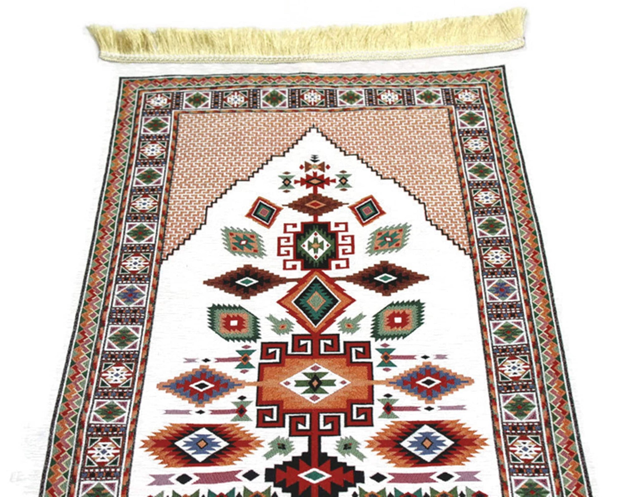 Geometric Flowers Sejadah - Lux Prayer Mat - Prayer Rug - Janamaz - Elegant, High Quality, Luxury - A Unique Islamic Gift