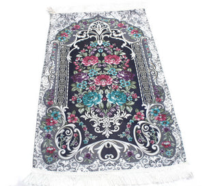 Full of Blossoms Lined Sejadah with Flowers - Luxury Prayer Mat - Prayer Rug - Janamaz - Elegant, A Unique Islamic Gift - islamicbazaar