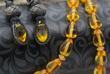 Dilaw na Amber Tasbih Sa 925 Sterling Silver Tassel, Misbaha, 33 Pcs Pray Beads - islamicbazaar