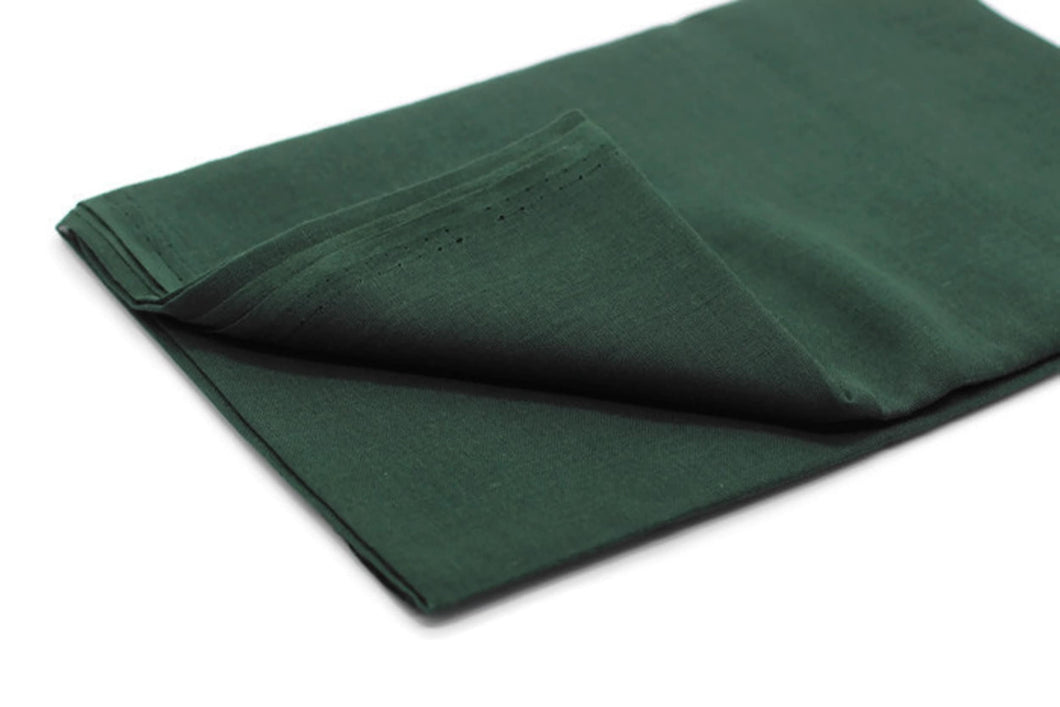 Dark Green Wrapping Fabric for Imamah, Turban for Kufi Cap , Wrapping Cloth for Muslim Cap, Cotton Fabric