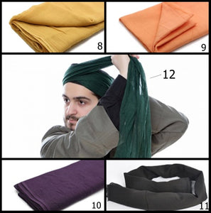 Изберете ја вашата ткаенина за завиткување на памук во боја за Имамах - ткаенина од Куфи - ткаенина од турбан - Шарена турбанка - турбан за Сарик