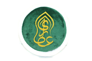 Handgemaakte witte en groene Sarik, Takke, Islam gebedshoed met The Nalayn Green Kofi, Kufi Cap, صلاة, Muslim Men's Hat Cap, eid - islamicbazaar