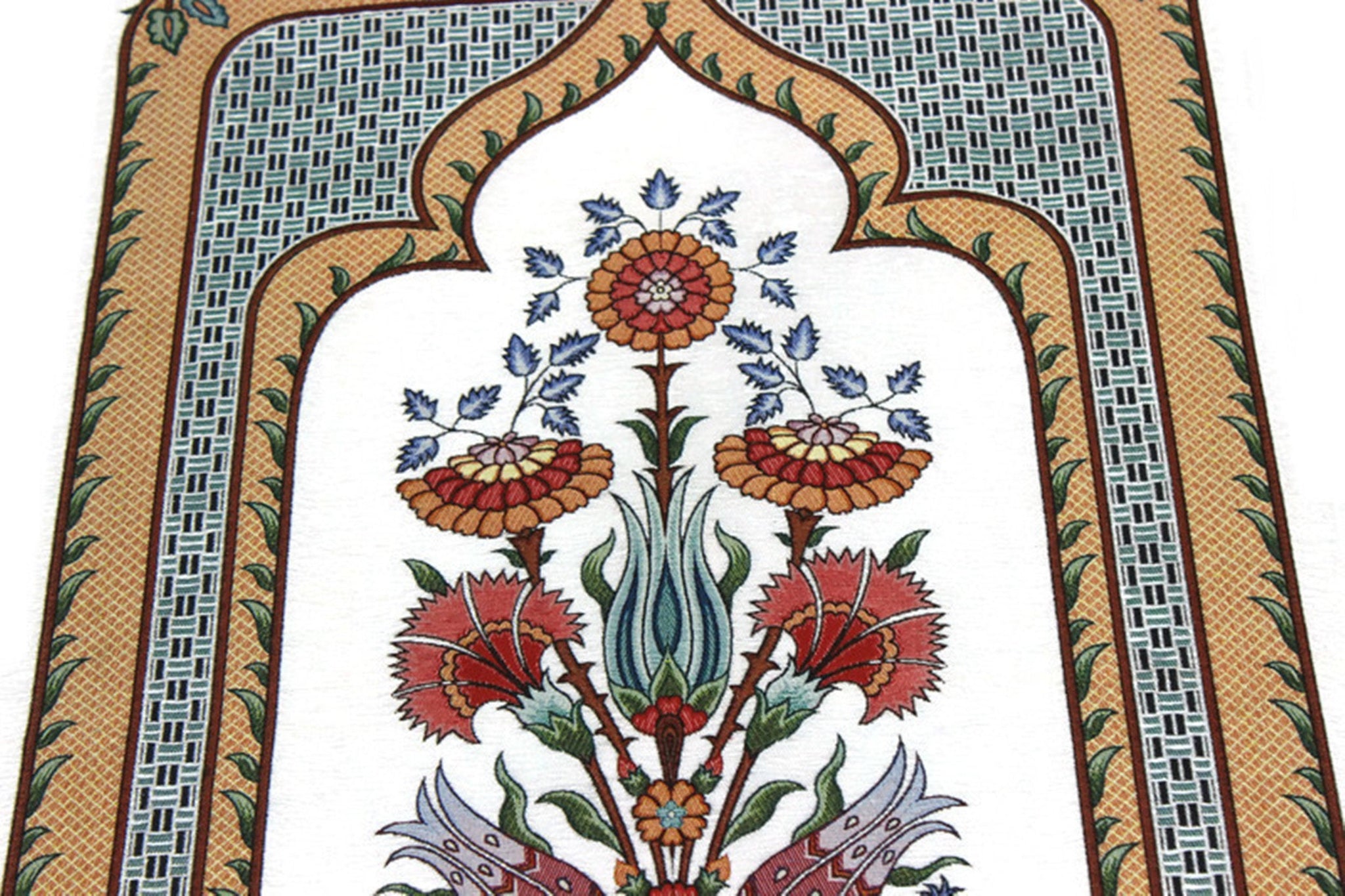 Osmani Flowers Sejadah - Lux Prayer Mat - Prayer Rug - Janamaz - Elegant, High Quality, Luxury - A Unique Islamic Gift