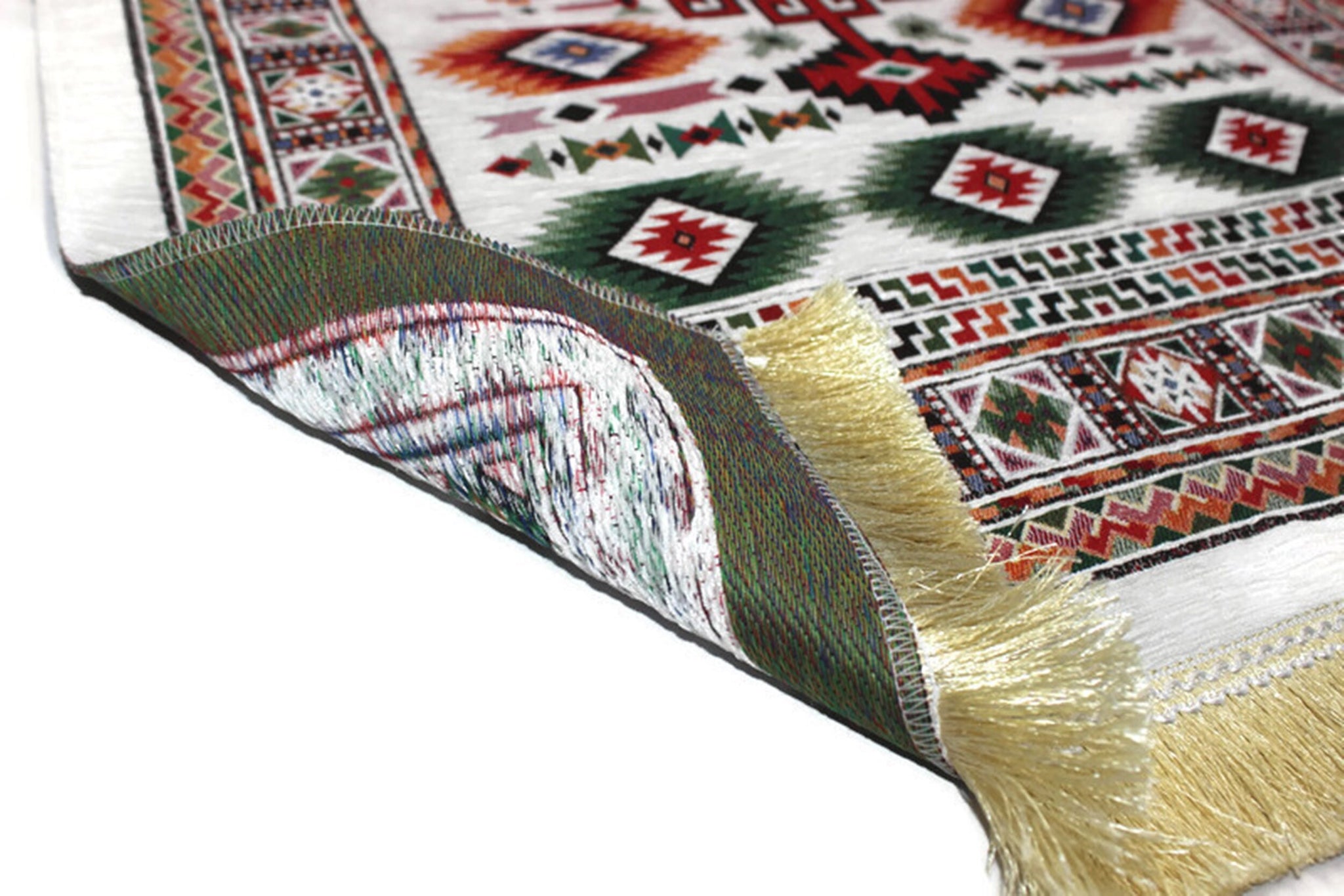 Geometric Flowers Sejadah - Lux Prayer Mat - Prayer Rug - Janamaz - Elegant, High Quality, Luxury - A Unique Islamic Gift