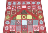 Tappeto di preghiera islamico turco patchwork rosso, Sejadah portatile, tappeto da preghiera da viaggio, Salat Musallah Sejadah Janamaz