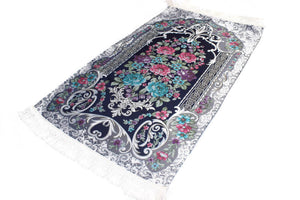 Full of Blossoms Lined Sejadah with Flowers - Luxury Prayer Mat - Prayer Rug - Janamaz - Elegant, A Unique Islamic Gift - islamicbazaar