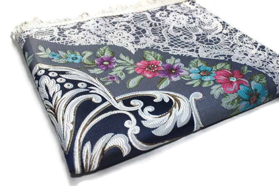 Full of Blossoms Lined Sejadah with Flowers - Luxury Prayer Mat - Prayer Rug - Janamaz - Elegant, A Unique Islamic Gift - islamicbazaar