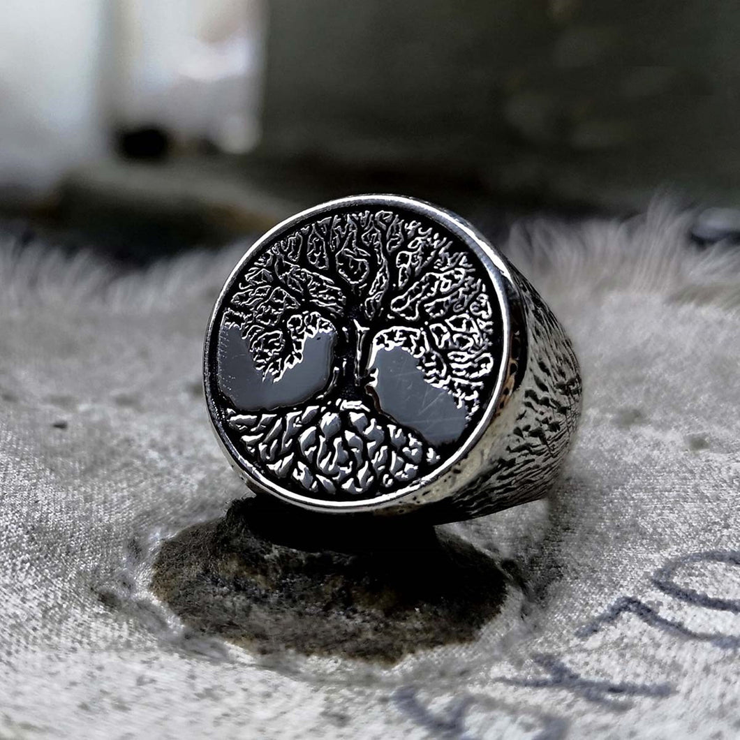 Solid 925 Sterling Silver Tree Of Life Ring, Tree Of Life Ring, Engraved Tree Ring in Sterling Silver, Stackable Ring, Popular Ring