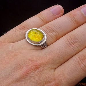 Udsøgt Amber Ring med håndlavet pen broderet Master Craft, Sterling sølv Ring, Herre erklæring ring, sølv ring, håndlavet ring