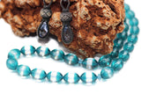 Unique Blue Amber Tasbih With 925 Sterling Silver Tassel, Misbaha, 33 Pcs Prayer Beads - islamicbazaar