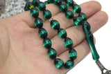 925 Silver Amber Misbaha, Green Tasbeeh, 33 Prayer Beads, islamic gift, Amber Masbaha, Tesbih, Islamic Rosary, Tasbih, muslim gift, - islamicbazaar
