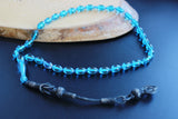 Sky Blue Amber Tasbih With 925 Sterling Silver Tassel, Misbaha, 33 Pcs Prayer Beads - islamicbazaar
