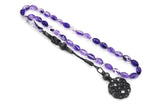 Lilac Amber Tasbih With 925 Sterling Silver Tassel, Misbaha, 33 Pcs Prayer Beads - islamicbazaar