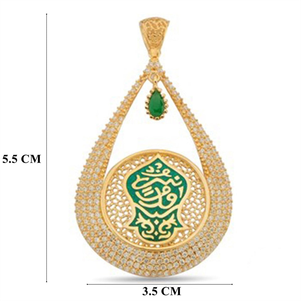 Gold Plated Nalain Shareef Womens Necklace, Nalain Pak 925 Silver Musl