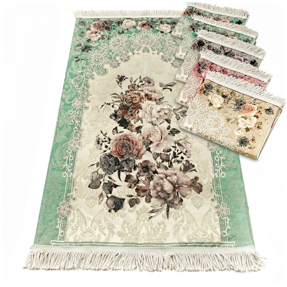 Lux Hurrem Sejadahs - tapis de prière de luxe - tapis de prière - Janamaz - élégant, de haute qualité, de luxe - un cadeau islamique unique