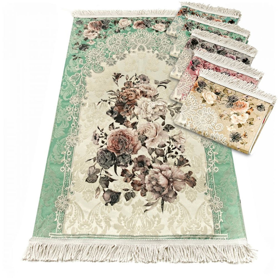 Lux Hurrem Sejadahs - Luxe gebedsmat - Gebedskleed - Janamaz - Elegant, Hoge kwaliteit, Luxe - Een uniek islamitisch geschenk