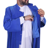 Blue Punto Jubbah S, M, L, XL, XXL  Punto Jubbah, Islamic Mens Wear, Mens Abaya, Thobe, Galabiyya, Long Kurta, Cubbe AKCN07