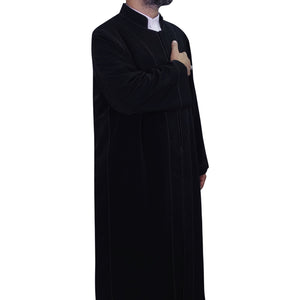 Black Punto Jubbah S, M, L, XL, 2XL  Punto Jubbah, Islamic Mens Wear, Mens Abaya, Thobe, Galabiyya, Long Kurta, Cubbe AKCN08