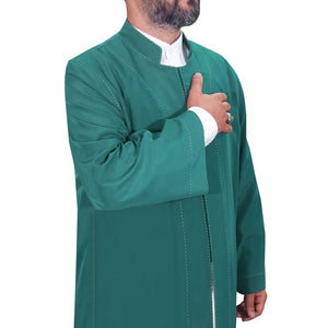Green Punto Jubbah S, M, L, XL, XXL  Punto Jubbah, Islamic Mens Wear, Mens Abaya, Thobe, Galabiyya, Long Kurta, Cubbe AKCN10