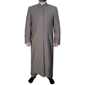 Brown Modest Suit and Shalwar for Muslims, Lux Jubba and Modest Trausers, Sunnah Clothing, Mens Islamic Clothes AKCN18