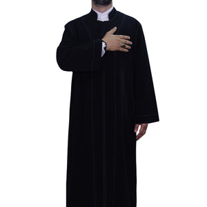 أسود بونتو جبة S ، M ، L ، XL ، 2XL بونتو جبة ، ملابس إسلامية للرجال ، عباية رجالي ، ثوب ، جلابية ، لونغ كورتا ، Cubbe AKCN08