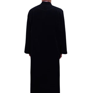 Black Punto Jubbah S, M, L, XL, 2XL  Punto Jubbah, Islamic Mens Wear, Mens Abaya, Thobe, Galabiyya, Long Kurta, Cubbe AKCN08