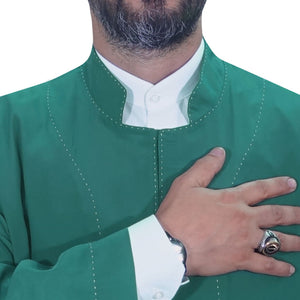 Green Punto Jubbah S, M, L, XL, XXL  Punto Jubbah, Islamic Mens Wear, Mens Abaya, Thobe, Galabiyya, Long Kurta, Cubbe AKCN10