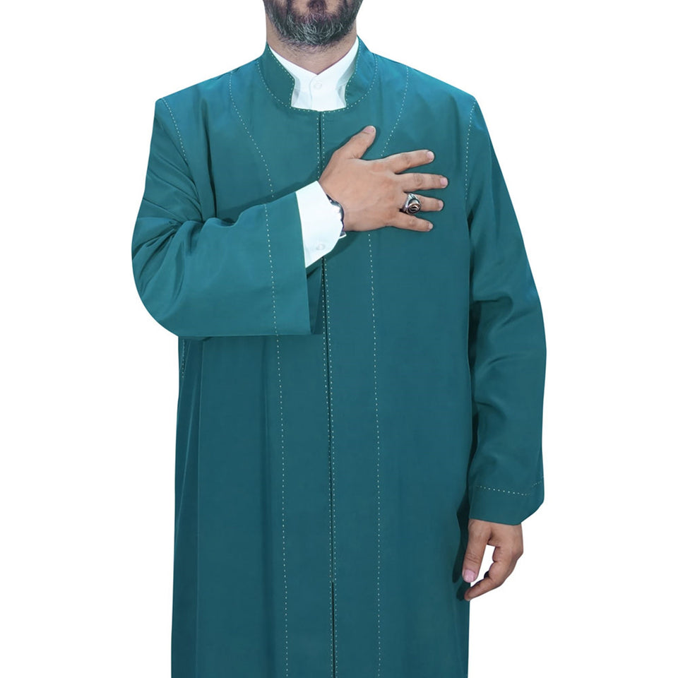 Green Punto Jubbah S, M, L, XL, XXL  Punto Jubbah, Islamic Mens Wear, Mens Abaya, Thobe, Galabiyya, Long Kurta, Cubbe AKCN10