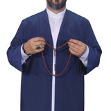 Navy Blue Jubbah S, M, L, XL, 2XL Plain Mens Wear, Blue Thobe, Galabiyya, Jubbah, Muslim Long Kurta, Sunnah Clothing