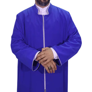 S, M, L, XL, XXL Blue Jubba менен Bias Mens Wear, Thobe Galabiyya, Jubbah, Omani, Jellabiya, Disdash, Robe, Kurtah, Sunnah, Ramazan AKCN17