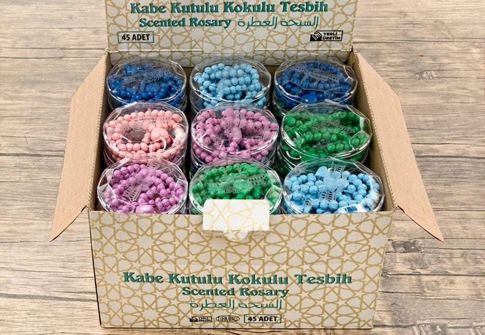 45 Pcs Rose Smelled Tasbih, Colorful Misbahas , 99 Misbahas Prayer Beads, Tasbeeh Rosary, Mawleed Gift, Rose Scented Beads, Ramadan Gift