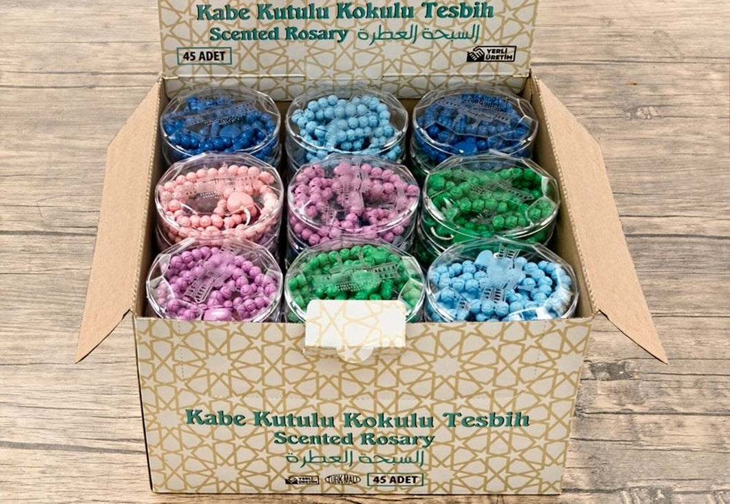 45 Pcs Rose Smelled Tasbih, Colorful Misbahas , 99 Misbahas Prayer Beads, Tasbeeh Rosary, Mawleed Gift, Rose Scented Beads, Ramadan Gift