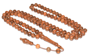 Prirodno begote drvo 99 perli Tasbeeh, jedinstvene obrtničke molitvene perlice, 10 mm Tasbih, Misbaha, Dhikr molitvene perlice, poklon krunice 002