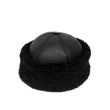 Black Winter hat, Head warmer, Leather hat, Beanies, Fur hats, Skullcap, Cap, Hunting Hat, Dirilis Cap
