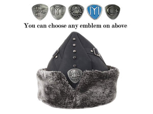 Turkish Ottoman Bork Hat Ertugrul Dirilis Fur Leather Winter Cap, Kayi Tribe IYI, Resurrection Ertugrul Caps TVD 2028