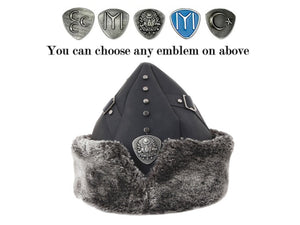 Turkish Ottoman Bork Hat Ertugrul Dirilis Fur Leather Winter Cap, Kayi Tribe IYI, Resurrection Ertugrul Caps TVD 2000