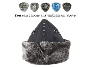Turkish Ottoman Bork Hat Ertugrul Dirilis Fur Leather Winter Cap, Kayi Tribe IYI, Resurrection Ertugrul Caps TVD 2023