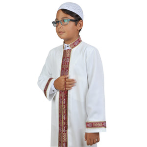 Grandad Collar Children Thobe, Turkish Jubba, Gift graduation Gift, Ijazah Jubbah, Disdash, Thawb, Abaya - islamicbazaar