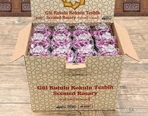 48 copë Rose me aromë të trëndafilit me rastin Rosebud, 99 rruaza lutjesh misbahas, rruaza aromatike me trëndafila