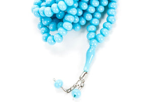 Baby Blue 500 perli Tasbeeh, Akrilna Misbaha, Krunice perle, Dhikr Tasbih, Šarene Misbahe, Molitvene perlice