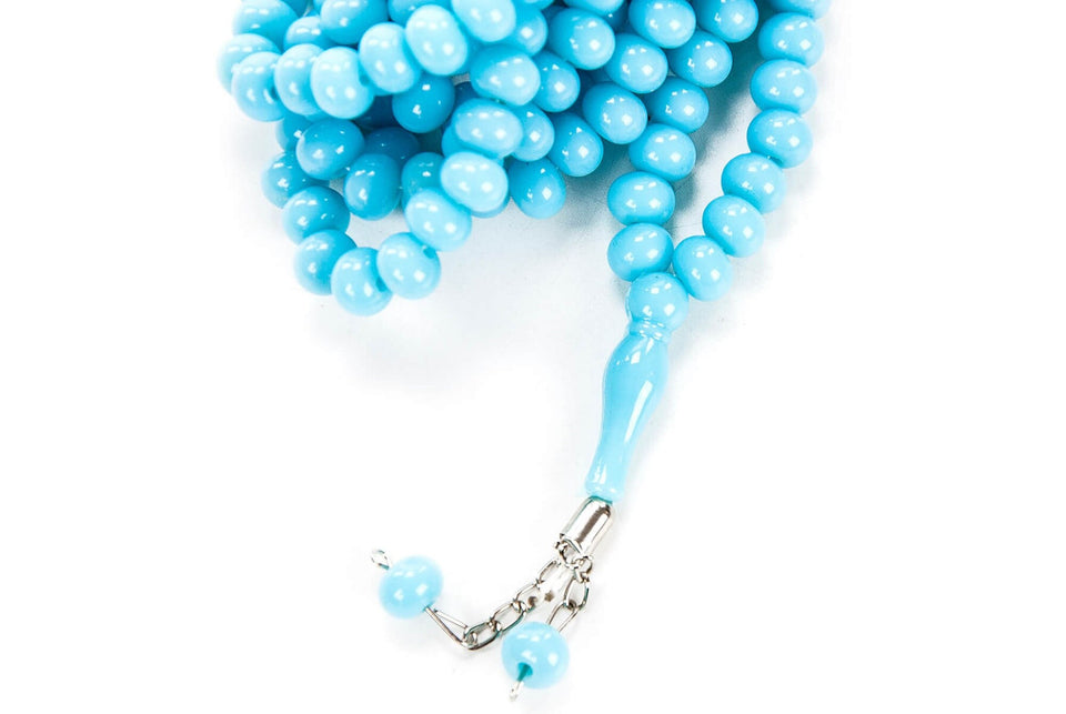 Baby Blue 500 kuwintas sa Tasbeeh, Acrylic Misbaha, Rosary Beads, Dhikr Tasbih, Makulay na Misbahas, Mga Manalangin ng Manipis