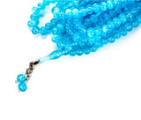 Foshnja Blu dhe Bardhë 500 rruaza Tasbeeh, Acrylic Misbaha, Rozare Beads, Dhikr Tasbih, Misbahas Colorful, Beads Beads