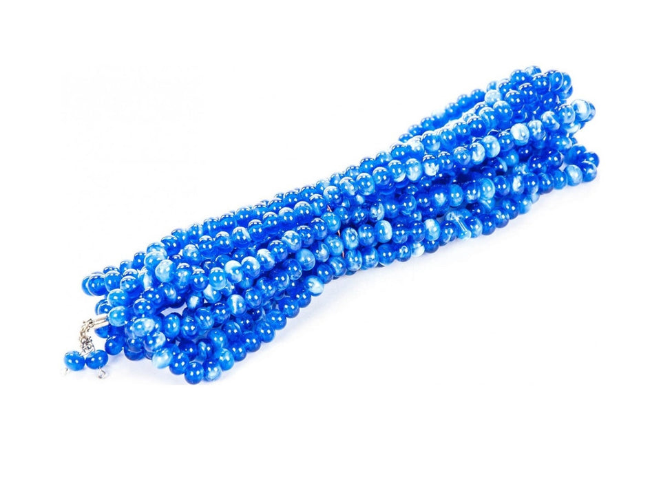 Blue at White 500 kuwintas Tasbeeh, Acrylic Misbaha, Rosary Beads, Dhikr Tasbih, Makulay na Misbahas, Mga Manalangin ng Manipis
