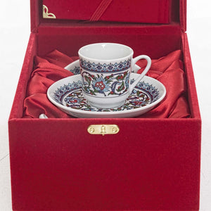 Red Ramadan Gift Box, Special Gift for Mother, Velvet Quran, Turkish Coffee Cups, Turkish Coffee Set Unique Islamic Gift MVD16